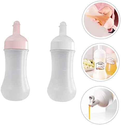HOLIDYOYO 2Pcs 350ml Condiment Squeeze Bottles with Measurement