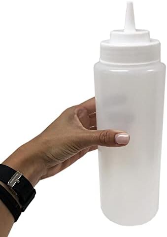 Clear Condiment Squeeze Bottle 32 Oz for Kitchen Use