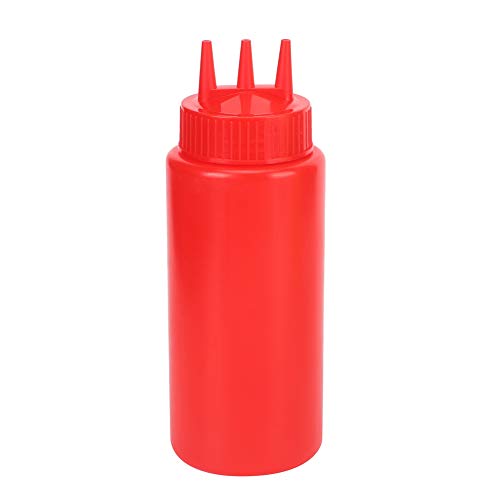 3pcs 3 Hole Squeeze Condiment Bottles with Lid