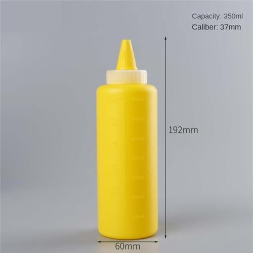 KLEYE 5PCS Salad Sauce Squeeze Bottles with Scale
