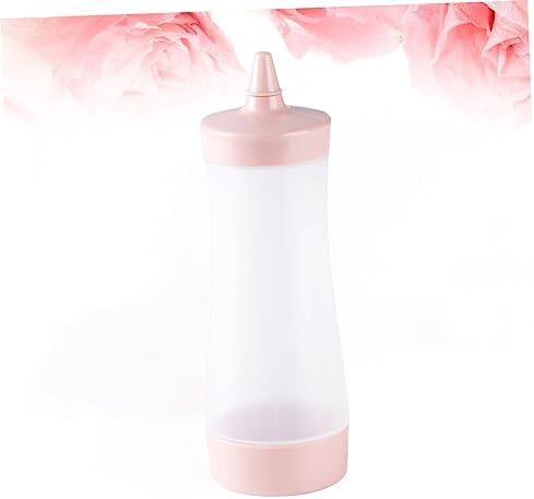 Pink Reusable Condiment Squeeze Bottles 6 Pcs Set