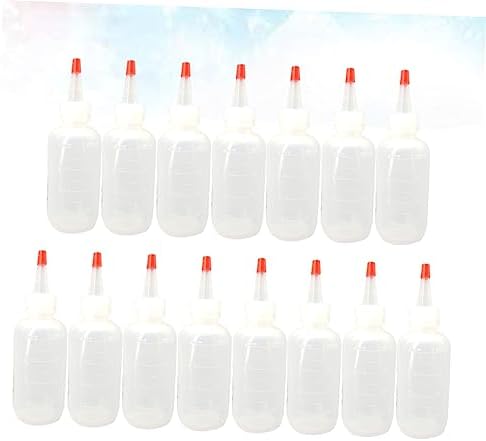 HOLIDYOYO Plastic Condiment Squeeze Bottles with Scale 120ml Set of 15