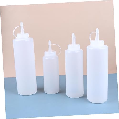 Salad Dressing Bottles with Lid 4 Piece Set