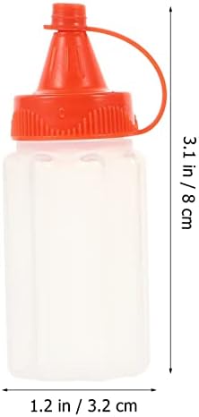 SHOWERORO Reusable Square Condiment Squeeze Bottles 1