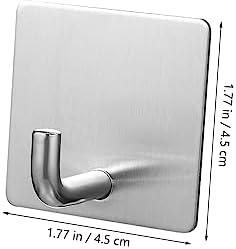 FOMIYES Chrome Bathroom Towel Hooks Adhesive