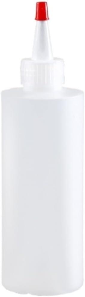 KLEYE 5-Piece Squeeze Bottles with Red Top Cap