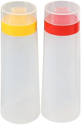 TITA-DONG 4 Hole Condiment Squeeze Bottle 300ml Food Grade Resin Ketchup Dispenser