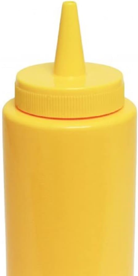 TrueCraftware 12-Pack Squeeze Condiment Bottles 8 oz Yellow