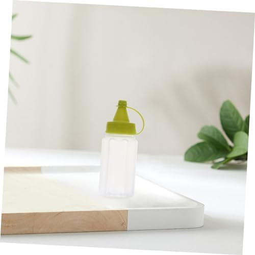 4pcs Transparent Condiment Squeeze Bottles Set for Ketchup Honey BBQ