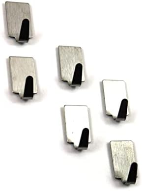 Stainless Steel Adhesive Hook 36pcs Wall Mount Utility Hooks for Bathroom Kitchen