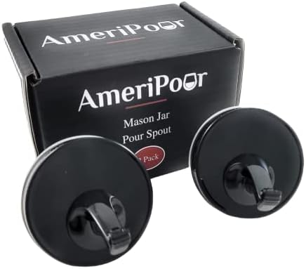 AmeriPour Black Mason Jar Pour Spouts 2 Pack