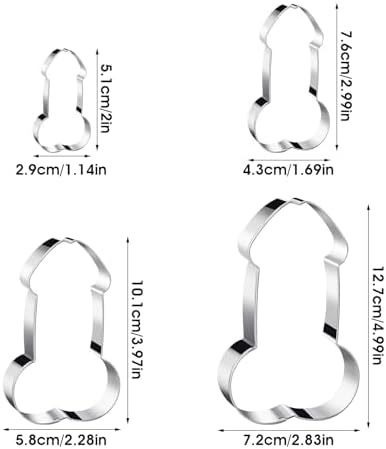 Prasacco 4-Piece Stainless Steel Cookie Cutter Set