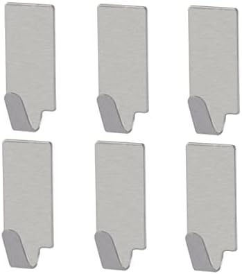 PRETYZOOM 36pcs Adhesive Stainless Steel Hooks for Wall Towel Rack No Drilling