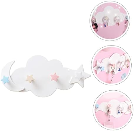 PENIKOKO 2pcs Star Moon Wall Hooks Adhesive Decor