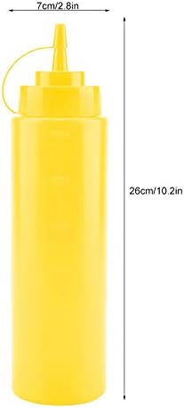 Condiment Squeeze Bottles 720ml 10pcs Plastic PE with Narrow Nozzle