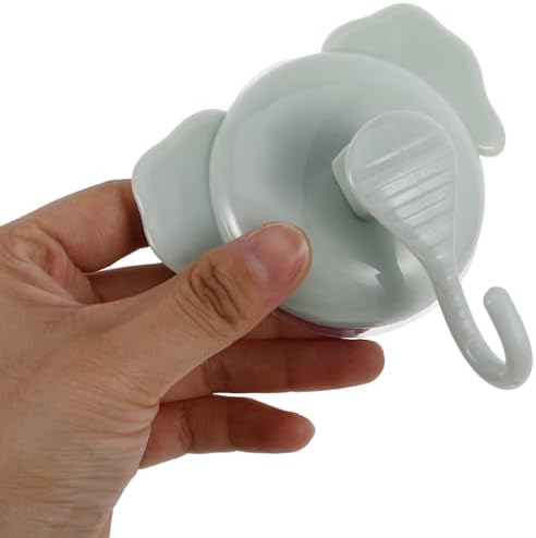 ABOOFAN 4pcs Cartoon Elephant Suction Cup Hooks for Bathroom Kitchen