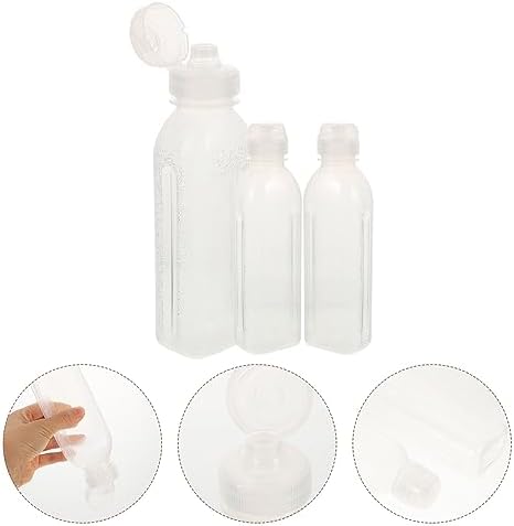 HOLIDYOYO 3pcs Condiment Squeeze Bottles with 2x300ml 1x500ml