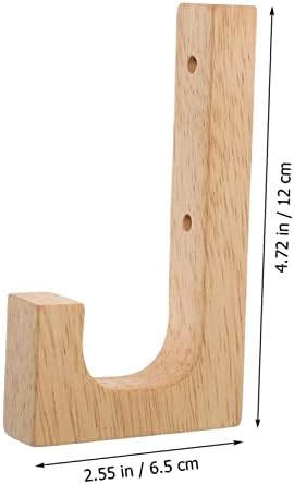 IMIKEYA 2PCS Wooden Wall Hooks for Coat and Towel