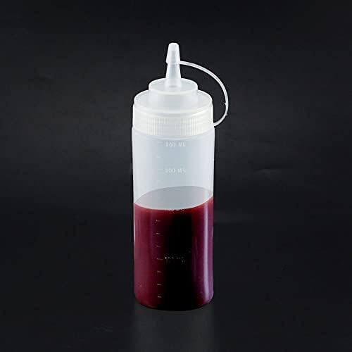 3 Pack 12 Oz Condiment Squeeze Bottles with Twist On Cap