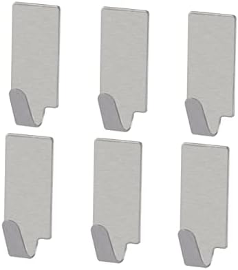 Stainless Steel Adhesive Hook 36pcs Wall Mount Utility Hooks for Bathroom Kitchen