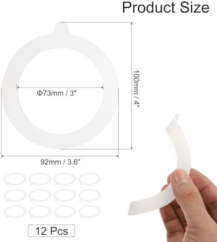 Uxcell 9 Pcs Silicone Gasket for 37 Inch Glass Jars