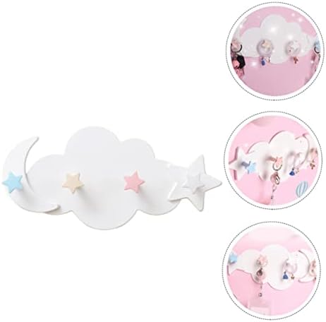 Healifty 2pcs Star Moon Wall Hooks Adhesive