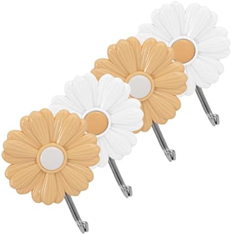 Ciieeo 8 Pcs Daisy Wall Key Holder Hooks