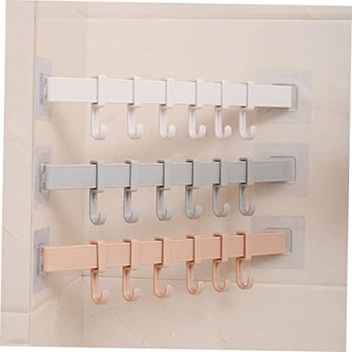 3PCS Adhesive Hook Rack for Bathroom and Kitchen