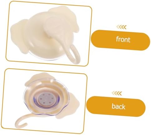 BUGUUYO Removable Suction Cup Hooks 4 Cute Elephant Design