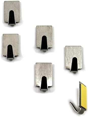 Stainless Steel Adhesive Hook 36pcs Wall Mount Utility Hooks for Bathroom Kitchen