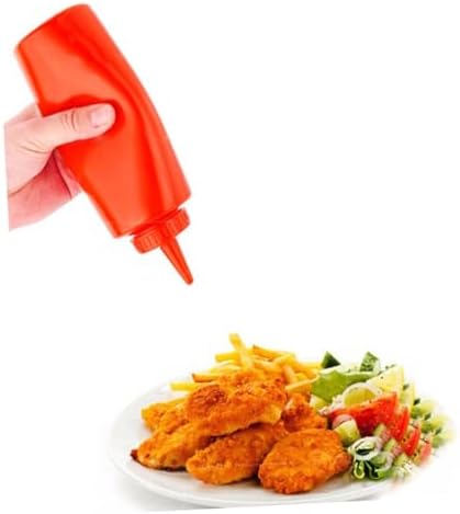 HOLIDYOYO 3pcs Reusable Condiment Squeeze Bottles Set