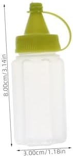 4pcs Transparent Condiment Squeeze Bottles Set for Ketchup Honey BBQ