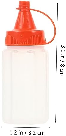 Mikinona 12-Pack Square Sauce Bottles with Lids