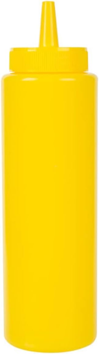 TrueCraftware 12-Pack Squeeze Condiment Bottles 8 oz Yellow