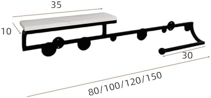 GRFIT Wall Coat Rack Black Metal Hooks for Hats Coats Towels