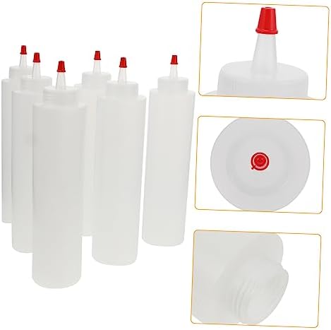 CIYODO 6pcs Lightweight Squeeze Condiment Bottles Leakproof