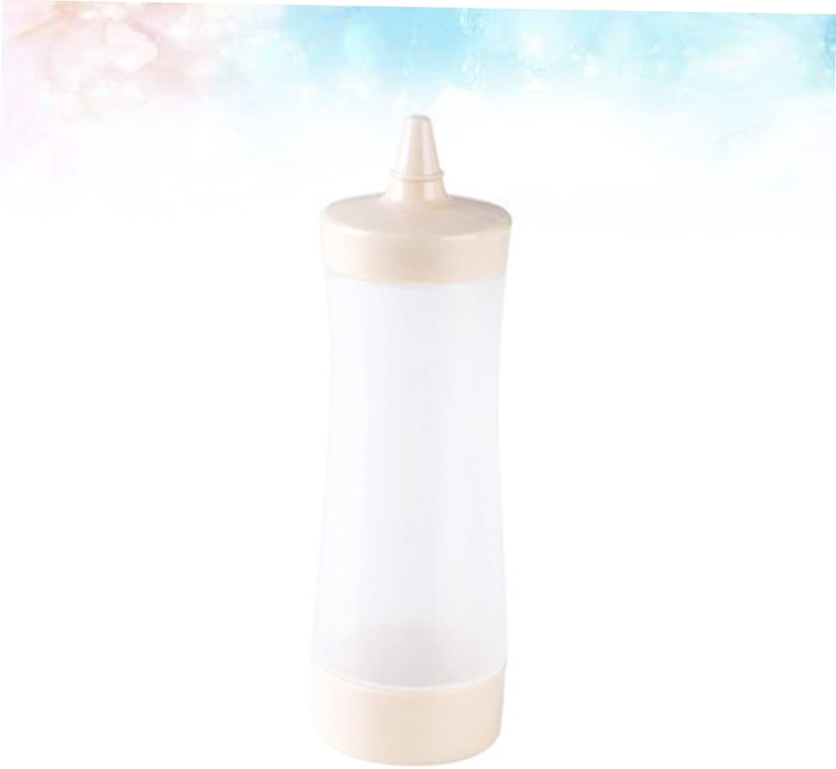 3 Pcs Reusable Salad Dressing Squeeze Bottles Beige