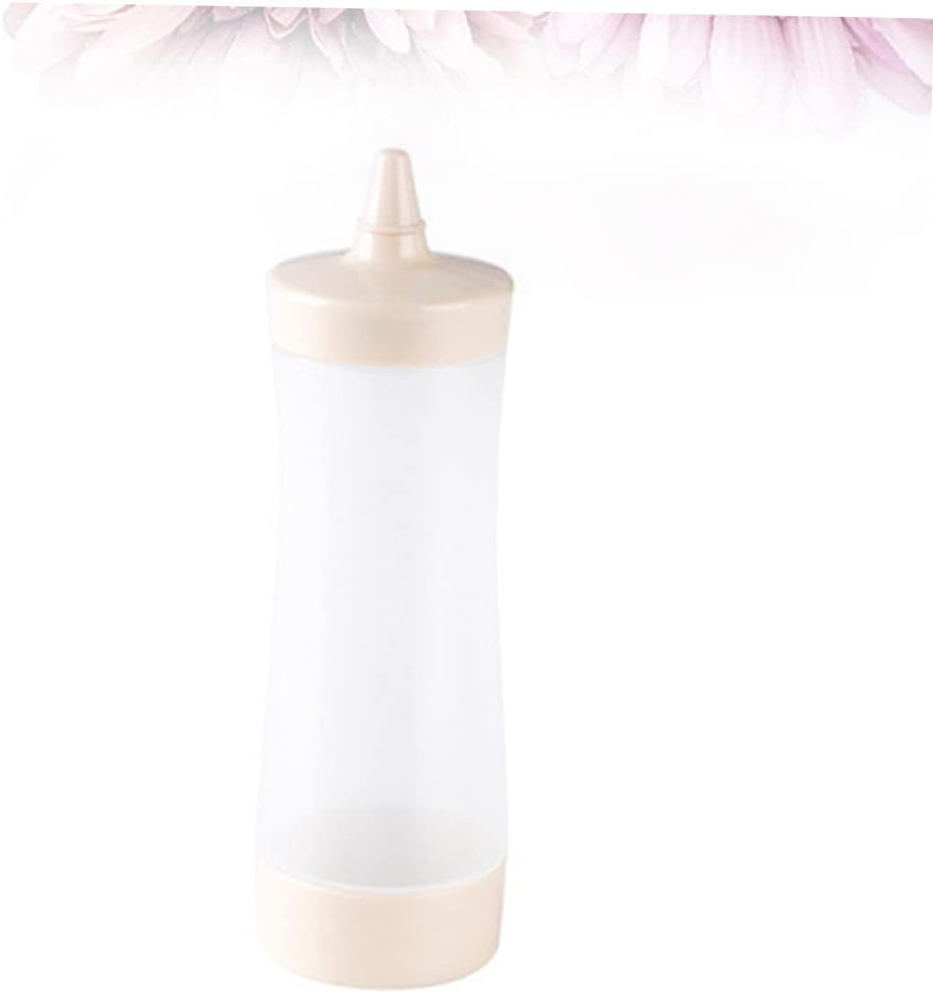 3 Pcs Reusable Salad Dressing Squeeze Bottles Beige