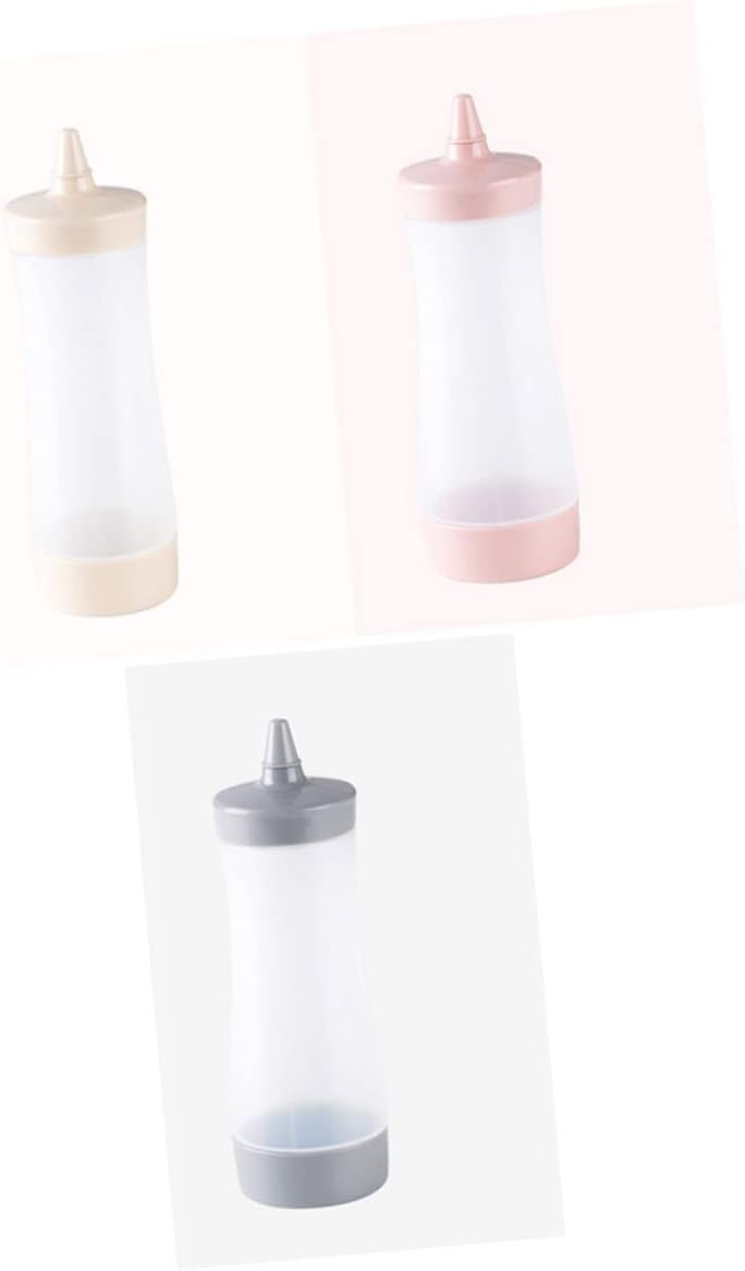 STOBAZA 2pcs Reusable Clear Condiment Bottles
