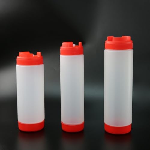 24oz Refillable Condiment Squeeze Bottle with Large Valve Yellow