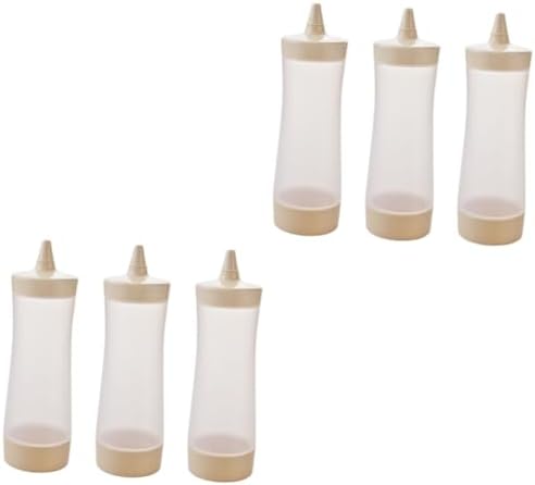 PRETYZOOM 6-Piece Condiment Squeeze Bottle Set with Lids