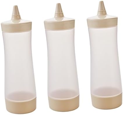 PRETYZOOM 6-Piece Condiment Squeeze Bottle Set with Lids