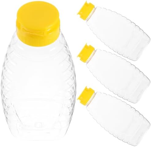 HOLIDYOYO 4pcs Jam Bottle Squeeze Honey Dispenser