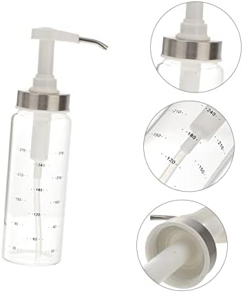 CIYODO 300ml Glass Sauce Press Bottle with Spring Lid