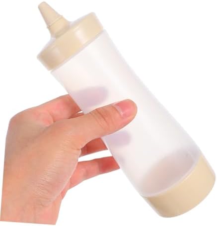 HOLIDYOYO 3PC Cream Color Condiment Squeeze Bottles