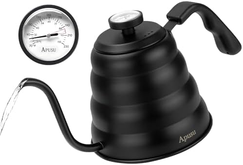 Apusu 40oz Gooseneck Tea Kettle with Thermometer