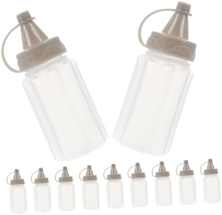 ULTECHNOVO 12pcs Plastic Squeeze Bottles for Ketchup BBQ Sauce and Dressing