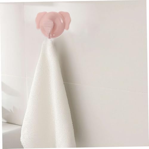 Cabilock Bathroom Suction Cup Hooks 4pcs Elephant Design No Drill