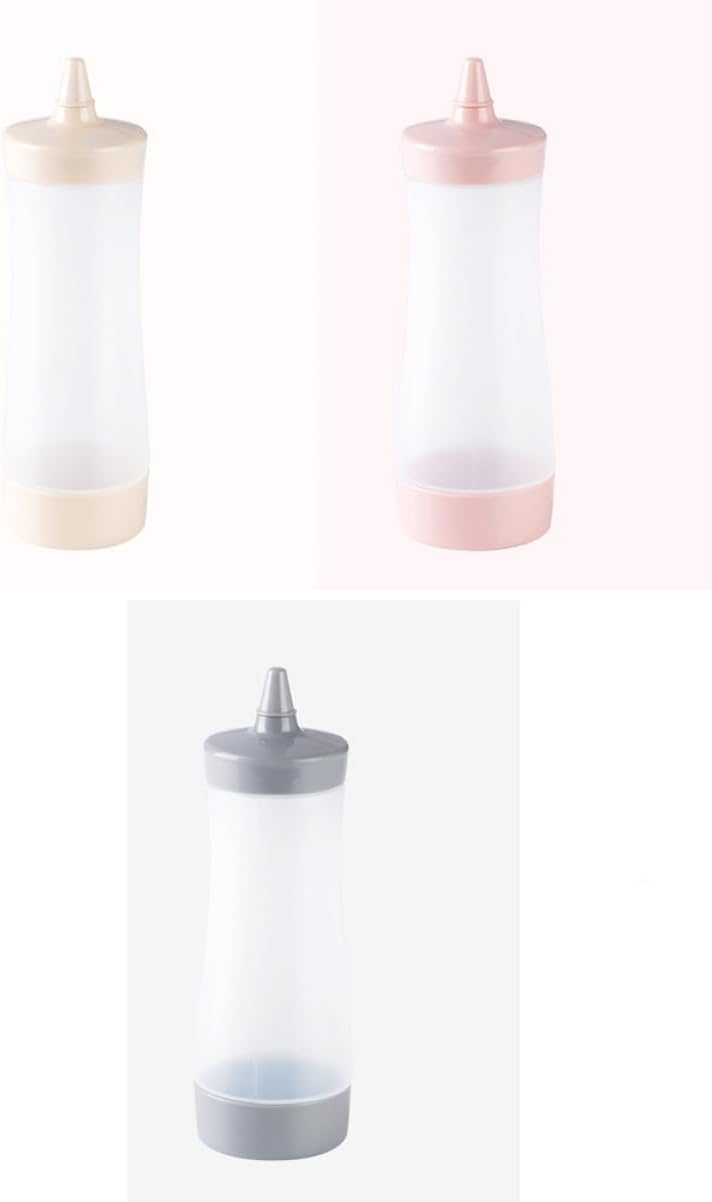 HOLIDYOYO 2 Pcs Reusable Pink Sauce Squeeze Bottles