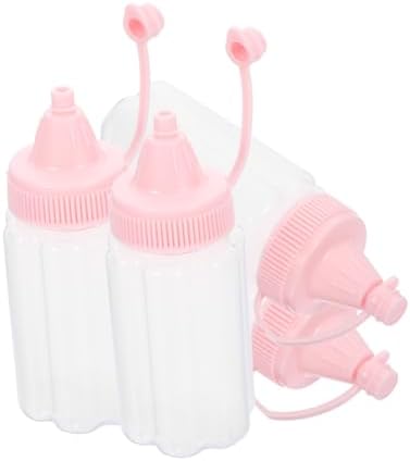 Unomor 4 Pack Reusable Condiment Squeeze Bottles 60ml